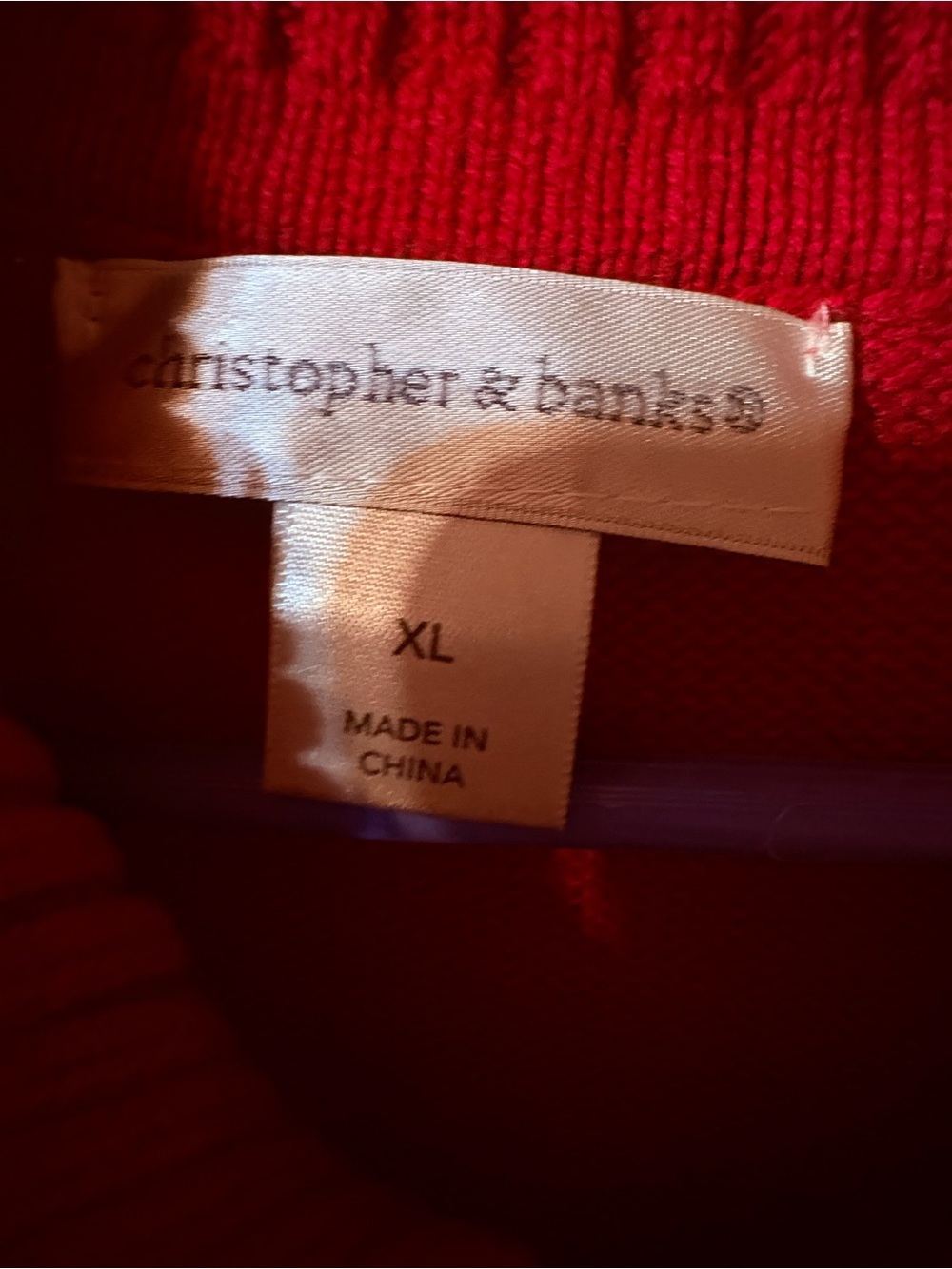 VEGAS_POSH
Christopher & Banks Red Knit Zip-Front Vest - Picture 3 of 3